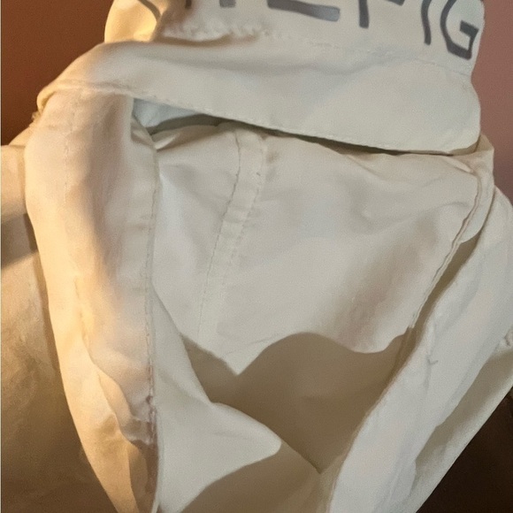 Tommy Hilfiger windbreaker retro full zip hooded jacket off white/white Large - Picture 5 of 14